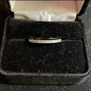 Classic Certified .18 CTTW White Moissanite Diamond Band Size 7.